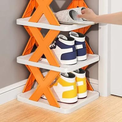Versatile Multicolor Shoe Rack - 1 Pc with Easy-To-Use Features for Convenient Storage