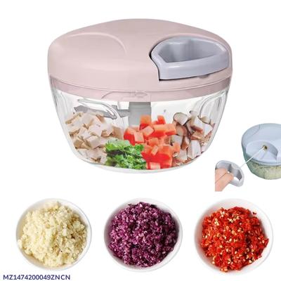 Durable Manual Food Chopper - 1 Pc Kitchen Essential for Effortless Meal Prep