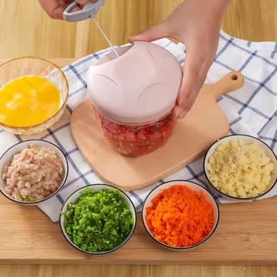 Durable Manual Food Chopper - 1 Pc Kitchen Essential for Effortless Meal Prep